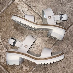 Timberland women’s heels sandals! Minimal wear!